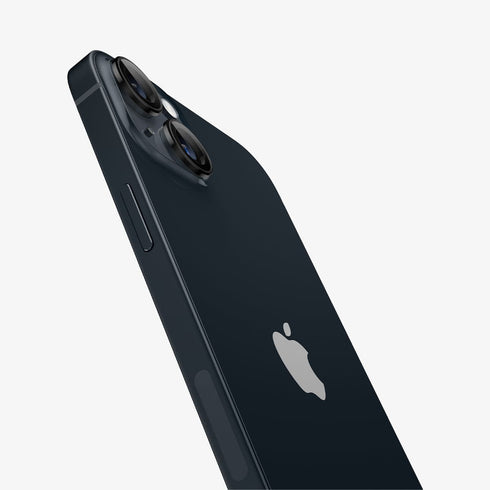 AGL07163 - iPhone 15 Pro / 15 Pro Max Optik Pro Lens Protector in natural titanium showing the device